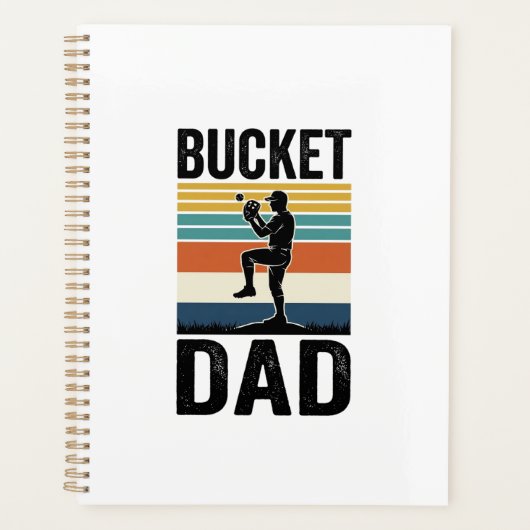 Emmer Dad Retro Honkbal Vader Vector Design_1 Planner (Voorkant)