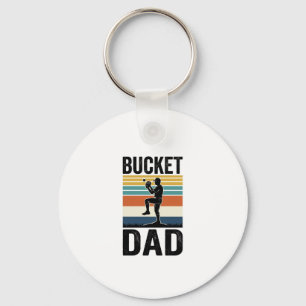 Emmer Papa Retro Honkbal Vader Vector Design_1 Sleutelhanger