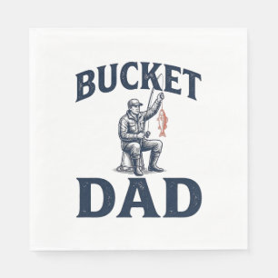 Emmer Papa Vissen Vintage Gravure Ontwerp_1 Servet
