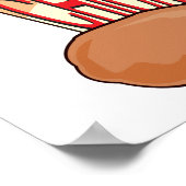 emmer van gefrituurde kip poster (Hoek)