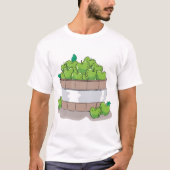 Emmer van groene appels t-shirt (Voorkant)