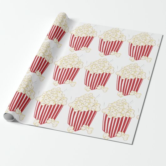 Emmer van popcorn cadeaupapier (Uitgerold)