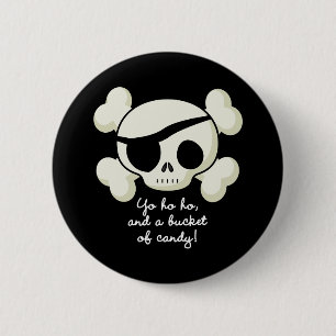 Emmer van Snoep Pirate Ronde Button 5,7 Cm
