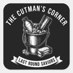 Emmer voor boks Cutman Vintage Ontwerp Vierkante Sticker