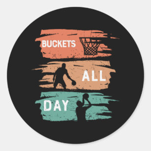 Emmers alle dag Basketball-ontwerp Ronde Sticker