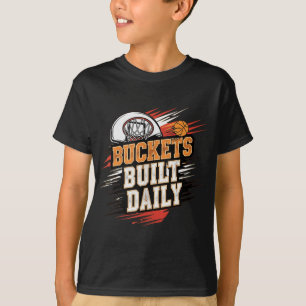 Emmers Gebouwd Dagelijks Basketbal Motivatie Ontwe T-shirt