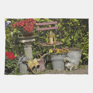 Emmers, schoenen en bloemen, Zaanse Schans, Theedoek