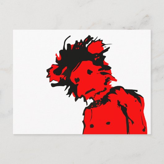 emo aap inkt briefkaart (Voorkant)