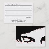 emo-achtige commentaarkaart visitekaartje (Voorkant / Achterkant)