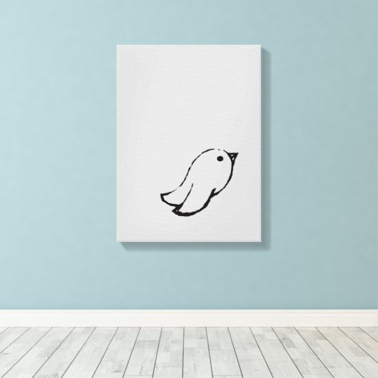Emo Bird Canvas Afdruk (Insitu (Houten vloer))