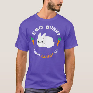 Emo Bunny trekt niet alles aan, grappige paasmaker T-shirt