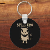 Emo Capybara Goth Punk Nog Steeds Emo Sleutelhanger (Voorkant)