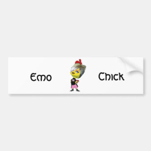 Emo Chick Bumpersticker