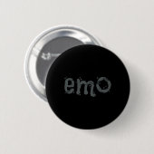 EMO en nog steeds Gothic - zwart noodlijdend emo Ronde Button 5,7 Cm (Voorkant /achterkant)