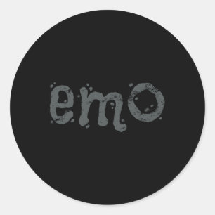 EMO en nog steeds Gothic - zwart noodlijdend emo Ronde Sticker
