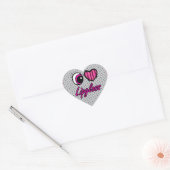 Emo Eye Heart I Love Lipgloss Hart Sticker (Envelop)