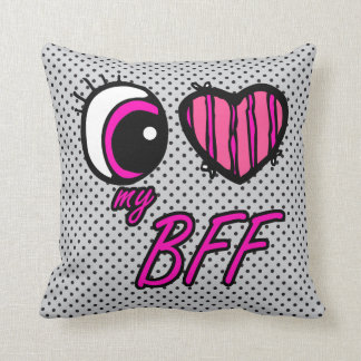 Emo Eye Heart I Love my BFF Best Friend Forever Kussen