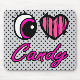 Emo Eye Heart I Love Snoep Muismat