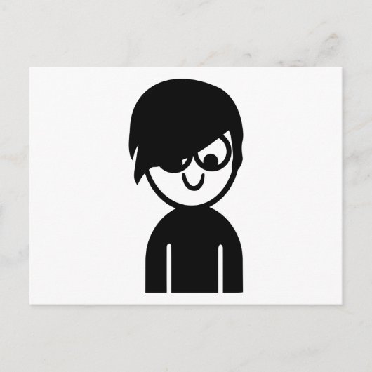 Emo-gezicht Briefkaart (Voorkant)