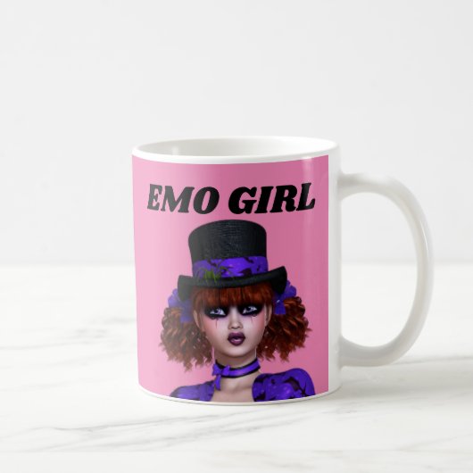 EMO GIRL GOTH COFFEE MUGS (Droite)