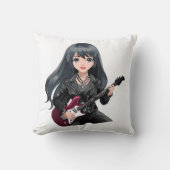 Emo girl with long black hair kussen (Voorkant)