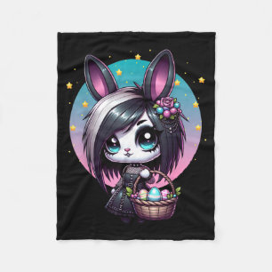 Emo Goth Meisje Scene Paashaas Fleece Deken