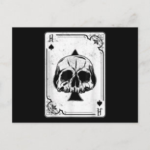 Emo Gothic and Punk Ace of Spades Poker Game Feestdagenkaart