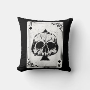 Emo Gothic and Punk Ace Spades Poker Game Kussen