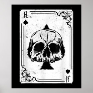 Emo Gothic and Punk Ace Spades Poker Game Poster