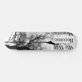 Emo Gothic Skateboard Black en White (Horizontaal)