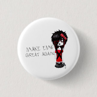 EMO GREAT AGAIN- Emo Zombie Girl- Ronde Button 3,2 Cm