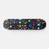 Emo Halloween Pattern Skateboard (Horizontaal)