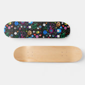 Emo Halloween Pattern Skateboard (Horizontaal)