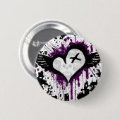emo hart ronde button 5,7 cm (Voorkant /achterkant)