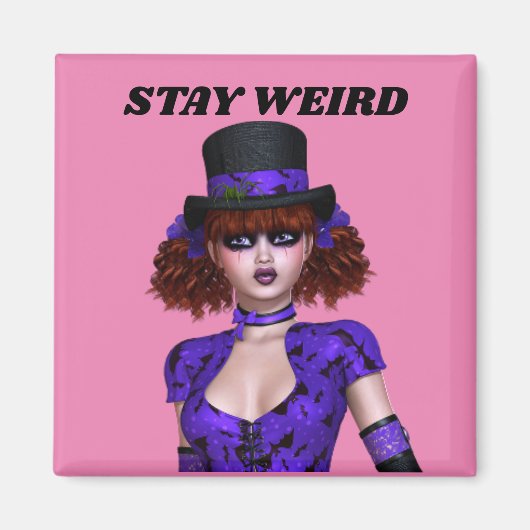 EMO MAGNETS DE FILLES GOTHIQUES, RESTER WEIRD (Devant)
