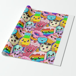 emo-meisje-kawaii-naadloos-patroon cadeaupapier