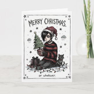 Emo Meisje Kerstmis – Prettig Kerstfeest Wat Dan O Kaart