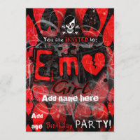 emo meisje party uitnodigen