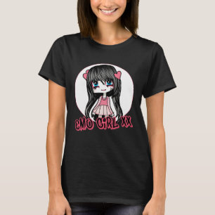 Emo Meisje Schattigee Scène Esthetische Punk Muzie T-shirt