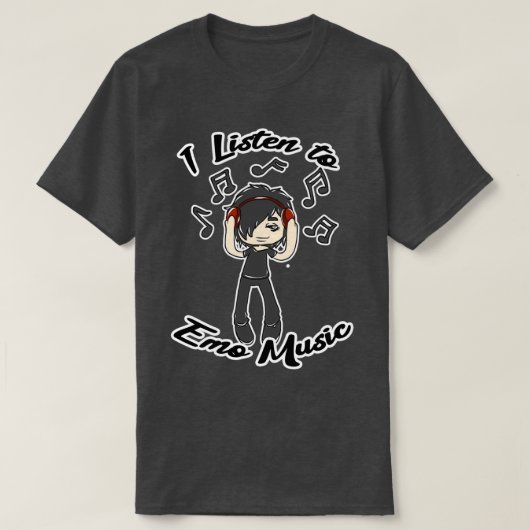 Emo-muziek 1 t-shirt (Design voorkant)