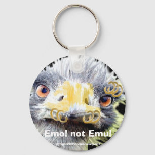 Emo, niet Emu. Sleutelhanger