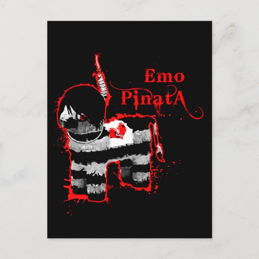 emo pinata briefkaart (Voorkant)