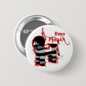 emo pinata ronde button 5,7 cm (Voorkant /achterkant)