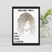Emo Punk Birthday-uitnodigingen Kaart (Staand voorkant)
