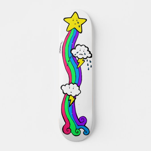Emo Rainbow Custom Skateboard (Voorkant)
