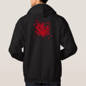 Emo Rode Ster Verf Splatter Hoodie (Achterkant)
