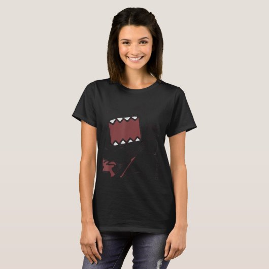 Emo Scence Guitar Domo Y2k Japanese  T-shirt (Voorkant volledig)