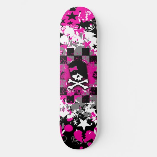 Emo Scène Meisje Skateboard (Voorkant)