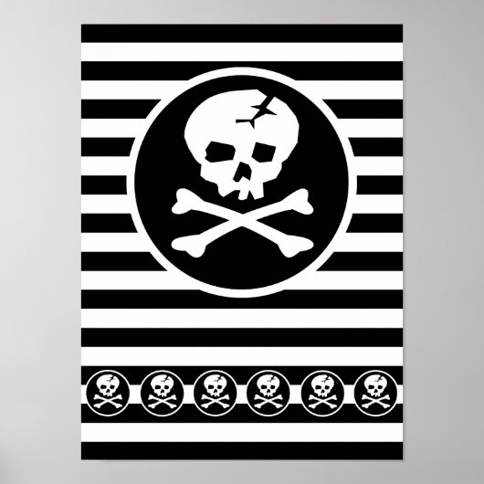Emo Skull Patch Poster (Voorkant)