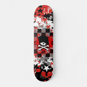 Emo Skull Skateboard Deck